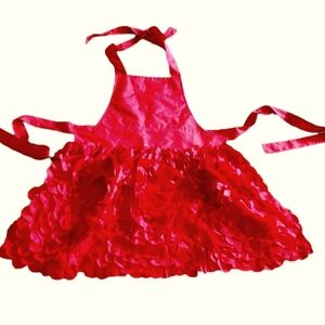 Red Apron w/ Bib for Special Occasion/Holiday